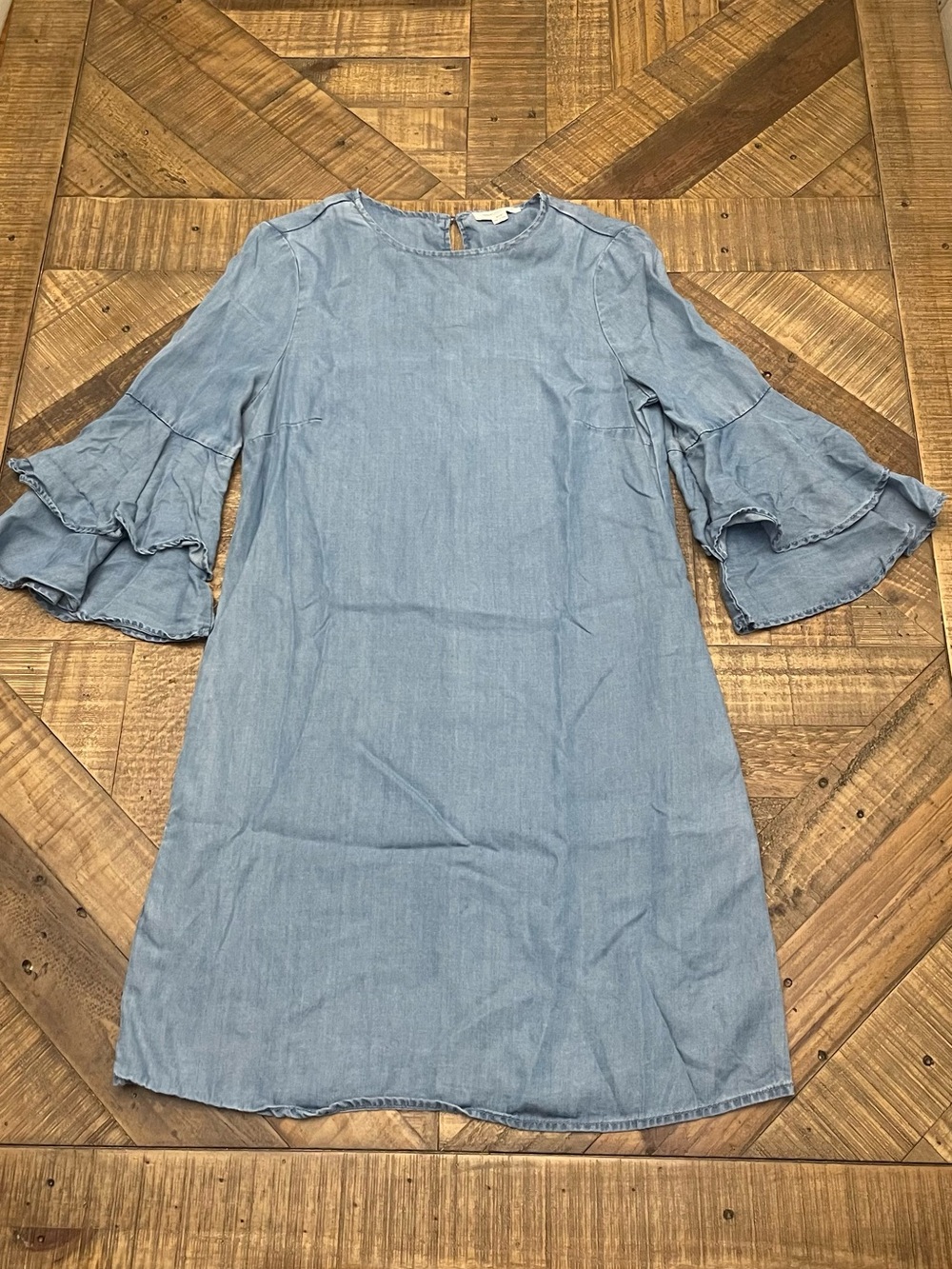 Beach Lunch Lounge Delphina Dress Blue Bell Sleeve Womens